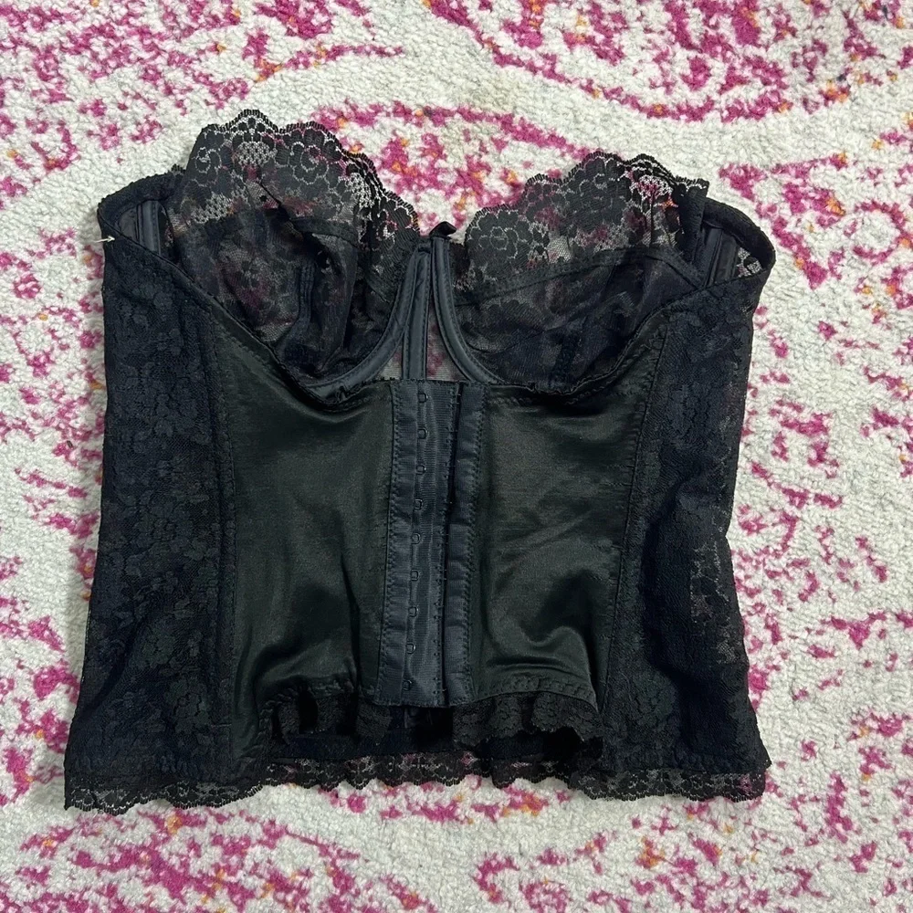 Vintage BestForm Lace Corset Black 36C
